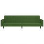 Voir la diapositive 5 : VIDAXL Canape-lit a 2 places vert fonce velours