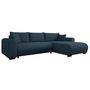 Voir la diapositive 6 : BEST MOBILIER Rosalie - canapé d'angle réversible 4 places convertible avec coffre en velours côtelé