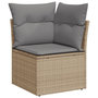 Voir la diapositive 4 : VIDAXL Salon de jardin avec coussins 7 pcs beige resine tressee