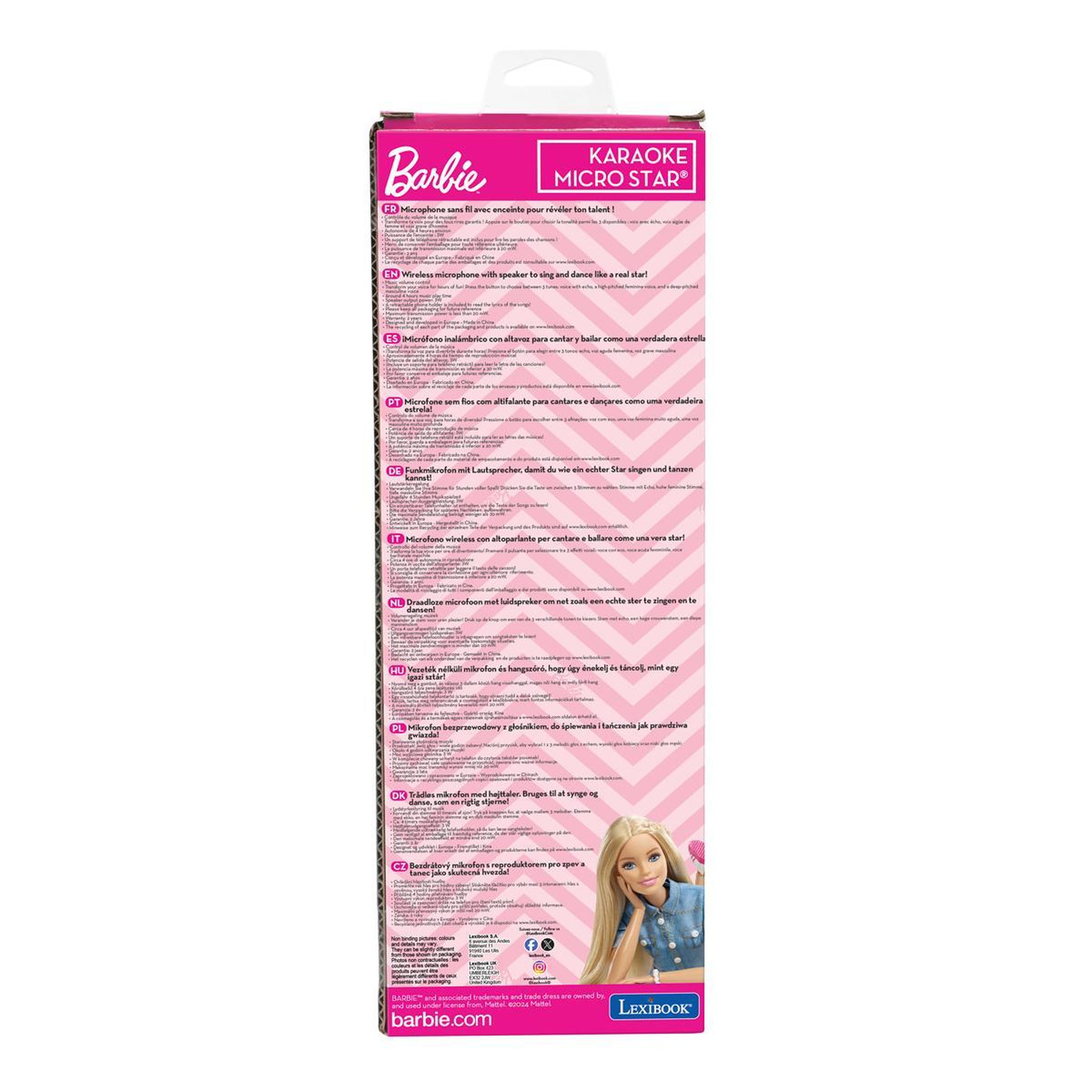 Voir la diapositive 5 : Lexibook Micro Karaoké Sans Fil Barbie avec Enceinte Bluetooth