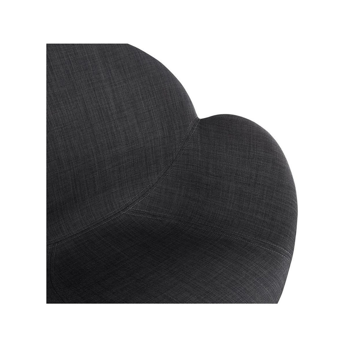 Paris Prix Fauteuil Design en Tissu  Pikko  84cm Gris Foncé