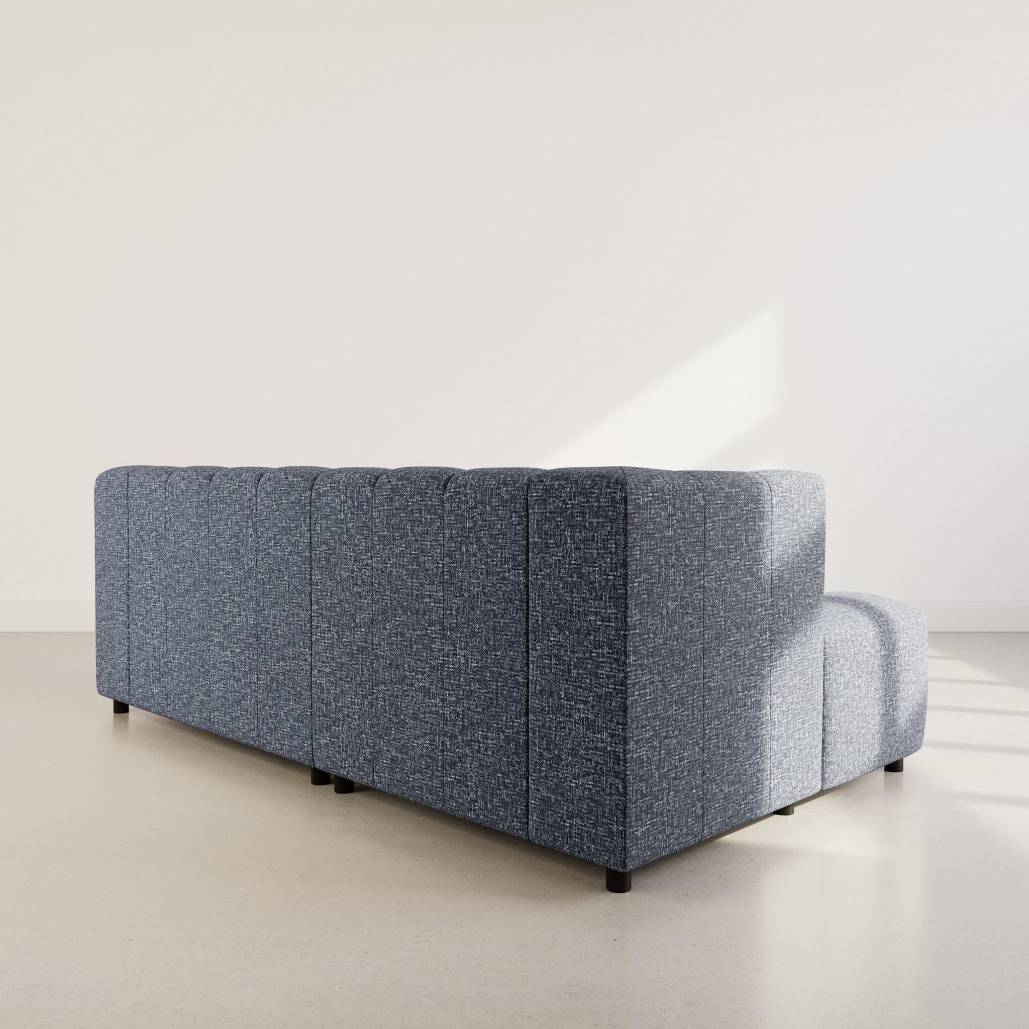 Voir la diapositive 5 : LISA DESIGN Curtis - canapé d'angle gauche 4 places avec accoudoir en tissu texturé