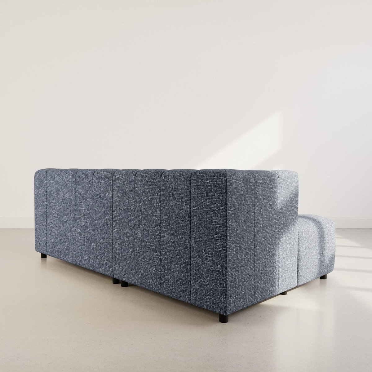 LISA DESIGN Curtis - canapé d'angle gauche 4 places avec accoudoir en tissu texturé