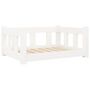 Voir la diapositive 2 : VIDAXL Lit pour chien Blanc 65,5x50,5x28 cm Bois de pin solide