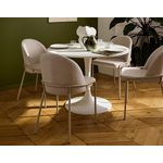 LISA DESIGN Imelda - lot de 4 chaises - en tissu - beige. Coloris disponibles : Beige