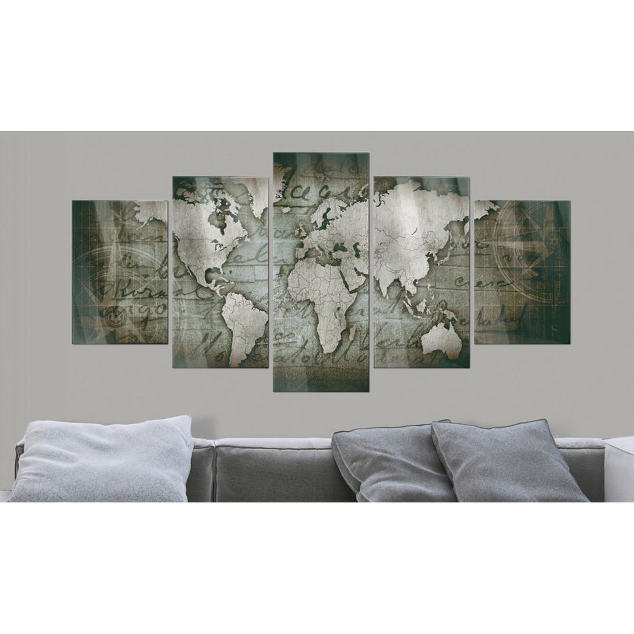 Voir la diapositive 2 : Paris Prix Tableau sur Verre Acrylique  Acrylic Prints – Bronze Map III
