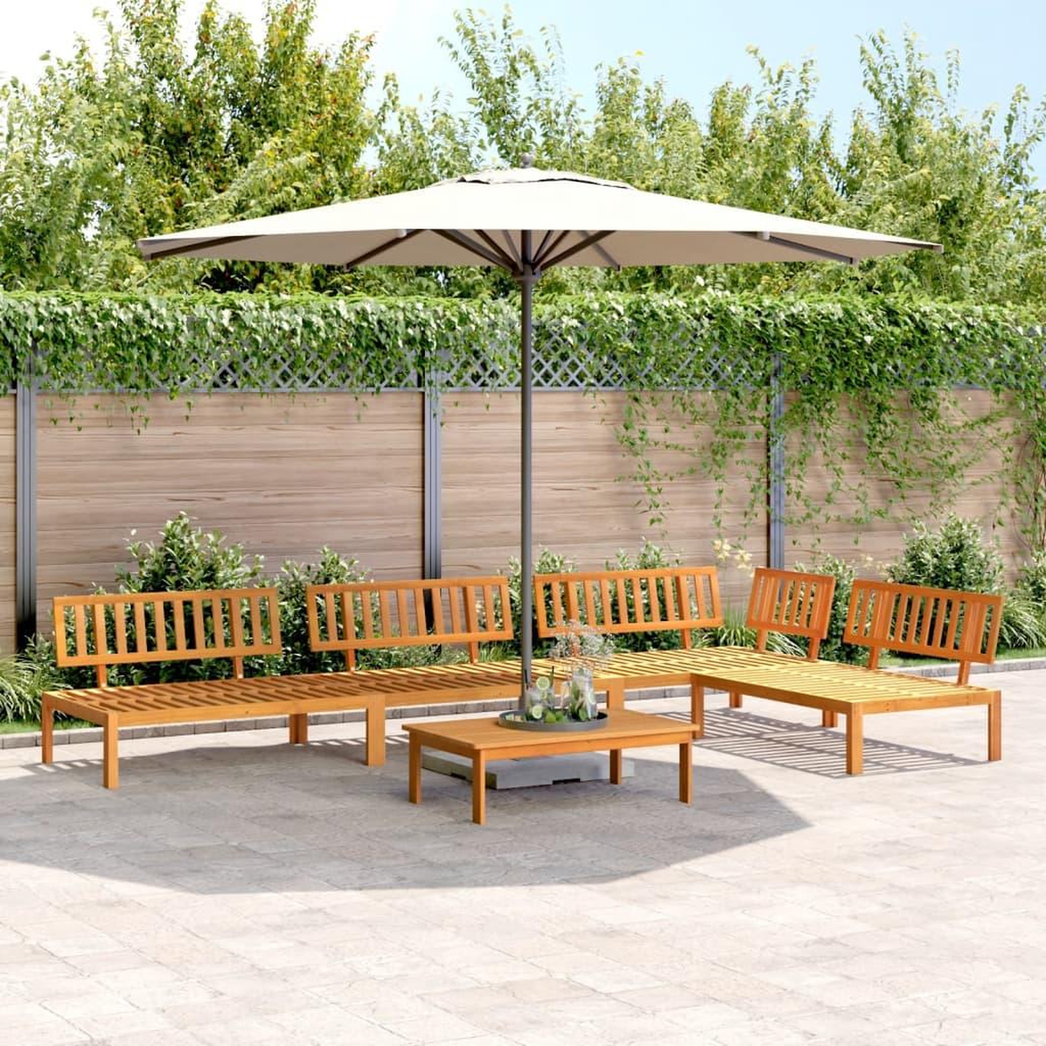 VIDAXL Salon palette de jardin 5 pcs bois d'acacia massif
