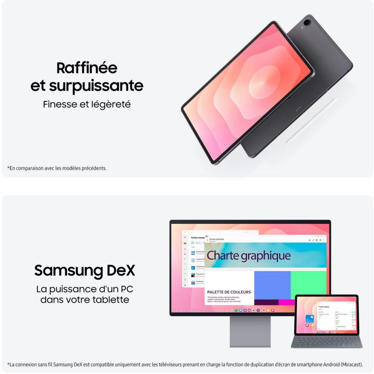 Samsung Tablette Android Galaxy Tab S11 5G 128Go Gris avec Galaxy IA