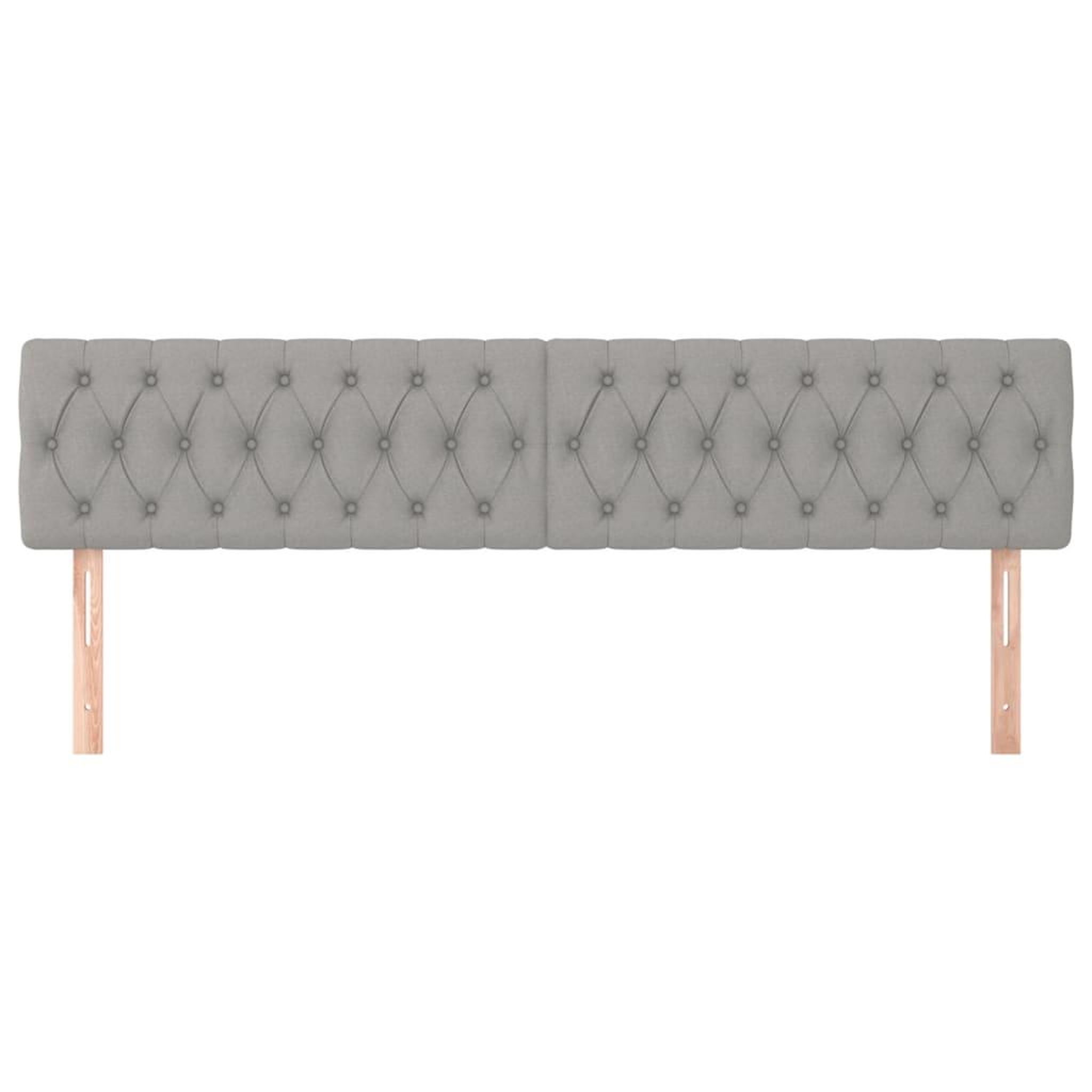 Voir la diapositive 3 : VIDAXL Tetes de lit 2 pcs Gris clair 100x7x78/88 cm Tissu