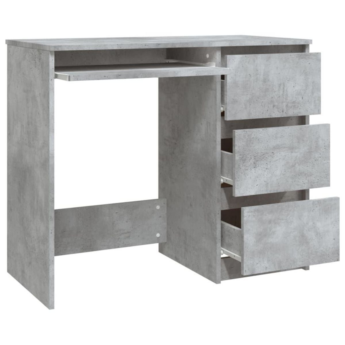 VIDAXL Bureau Gris beton 90x45x76 cm Bois d'ingenierie