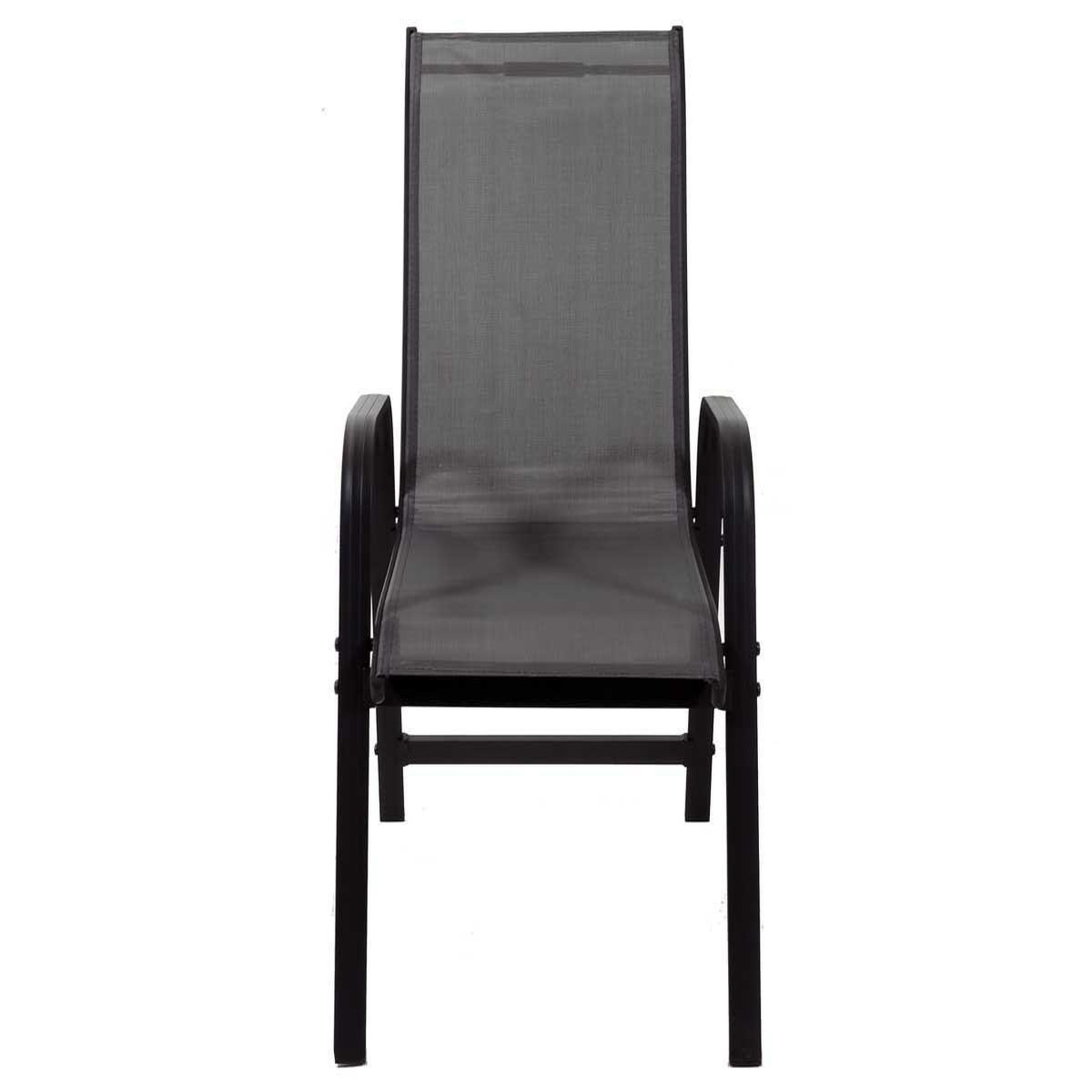 Voir la diapositive 3 : Habitat et Jardin Fauteuil jardin Alu/Textilène  Porto  - Phoenix - Gris foncé - Lot de 2