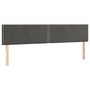 Voir la diapositive 2 : VIDAXL Tetes de lit 2 pcs Gris fonce 100x5x78/88 cm Velours