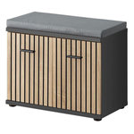 Paris Prix Meuble de Rangement avec Coussin  Marco  60cm Naturel & Gris