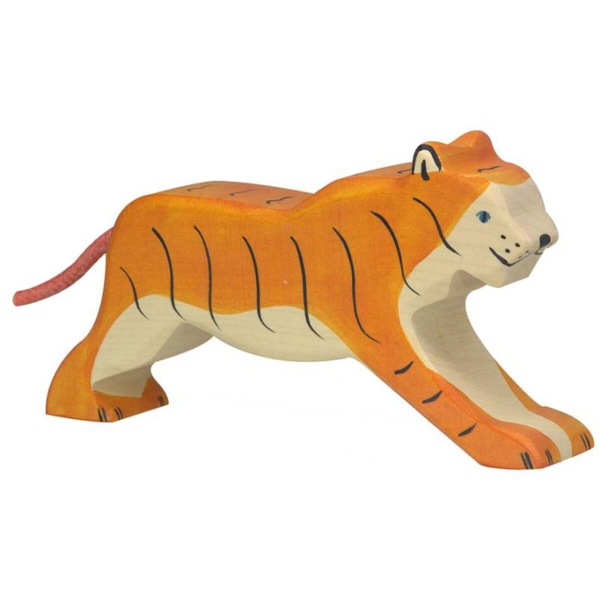 Holztiger Figurine Holztiger Tigre marchant