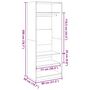 Voir la diapositive 6 : VIDAXL Garde-robe noir 80x50x200 cm bois d'ingenierie