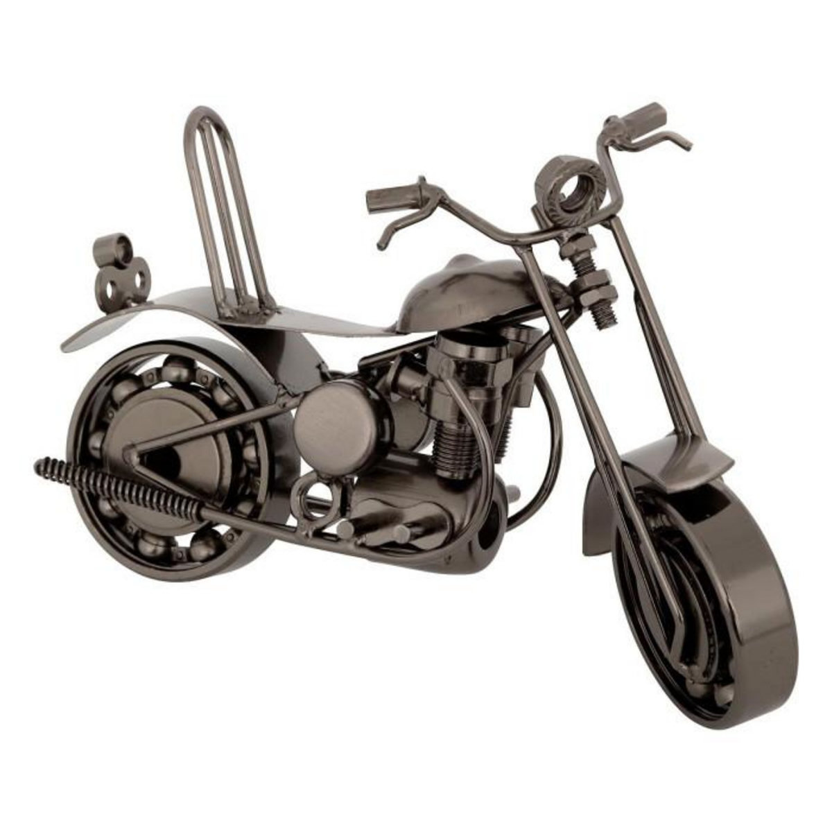 ATMOSPHERA Décoration Moto en Métal  Imran  20cm Argent