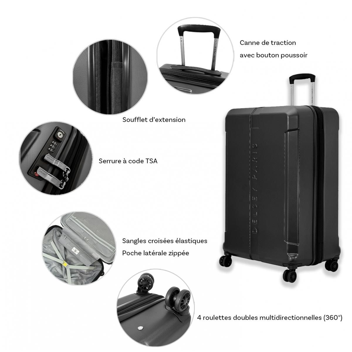 Delsey Grande valise rigide Départ TSA 75cm