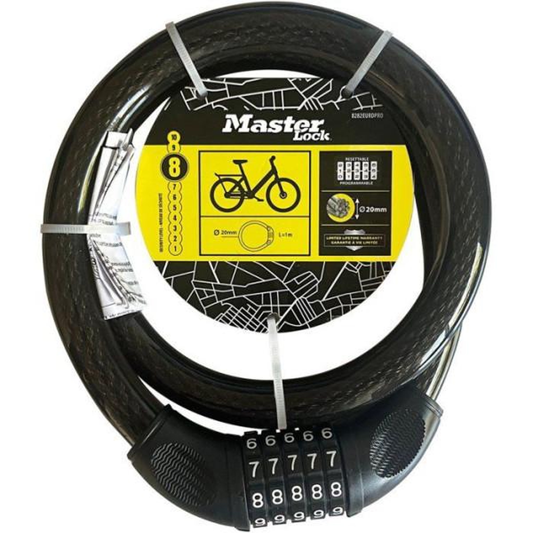 Master lock Antivol câble vélo - MASTER LOCK - Serrure a combinaison