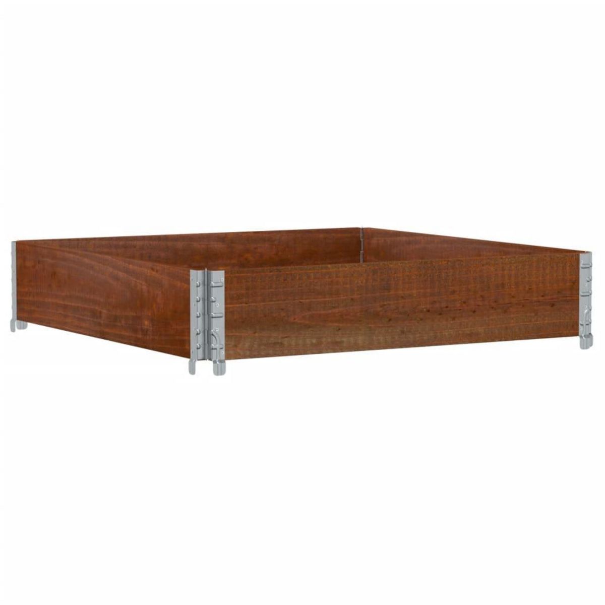 VIDAXL Jardiniere marron 100x100 cm bois massif de pin