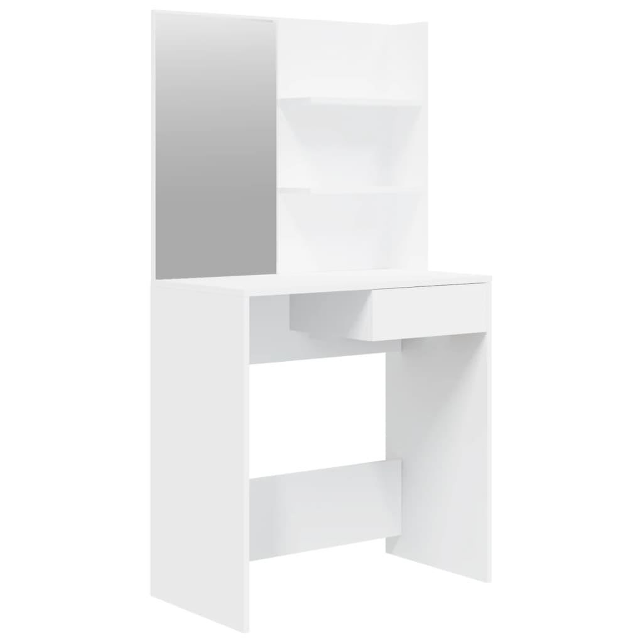 Voir la diapositive 2 : VIDAXL Coiffeuse avec miroir blanc 74,5x40x141 cm