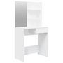 Voir la diapositive 2 : VIDAXL Coiffeuse avec miroir blanc 74,5x40x141 cm