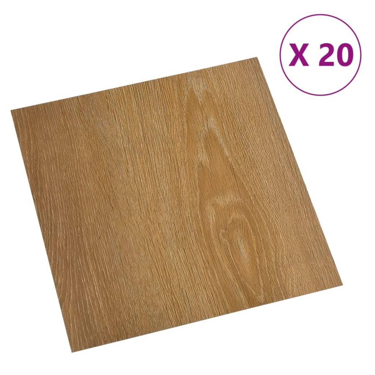 VIDAXL Dalles de plancher autoadhesives 20 pcs PVC 1,86 m² marron