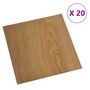 Voir la diapositive 2 : VIDAXL Dalles de plancher autoadhesives 20 pcs PVC 1,86 m² marron