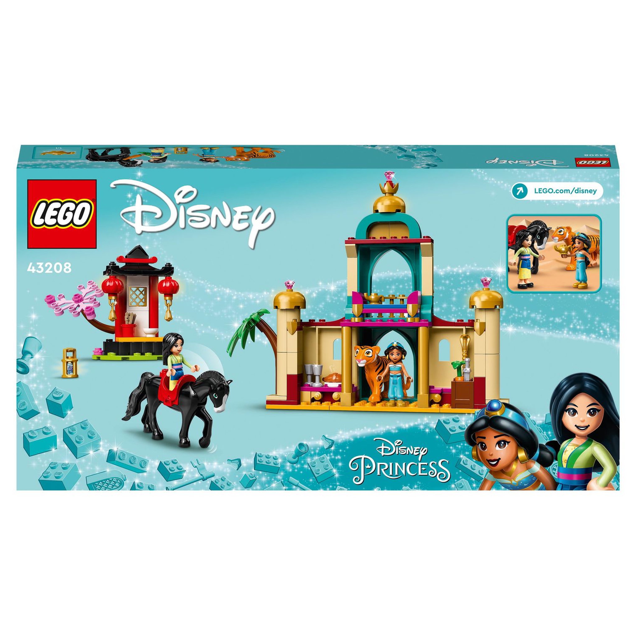 Voir la diapositive 9 : LEGO Disney 43208 - Les Aventures de Jasmine et Mulan avec Figurine Cheval et Mini-Poupées