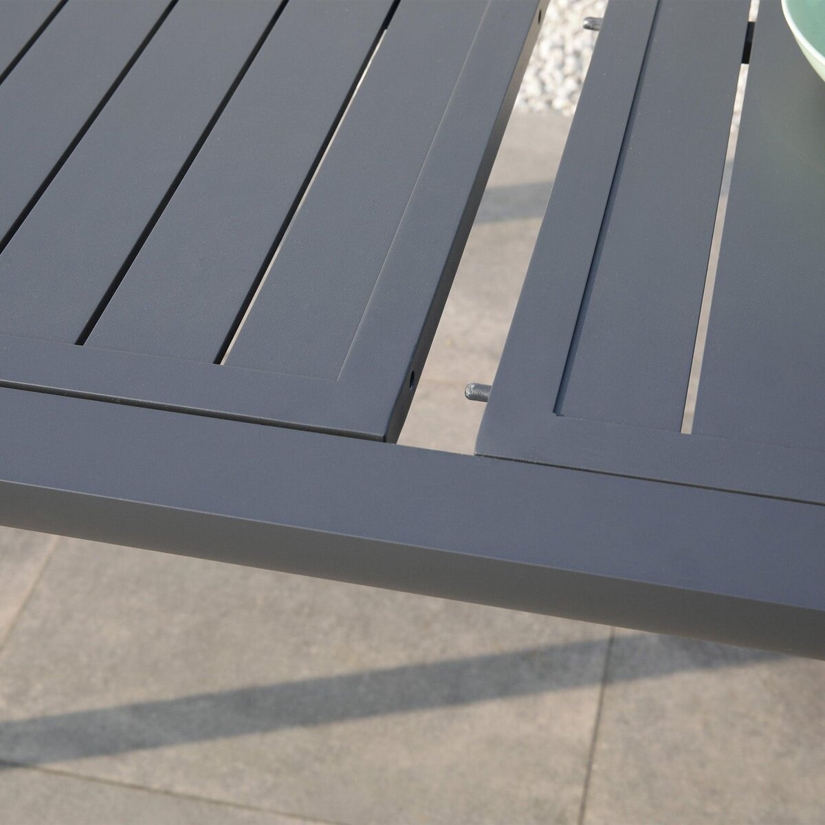 RED DECO Table de jardin extensible CUBA Gris Aluminium 160/240 x 90 x 75 cm