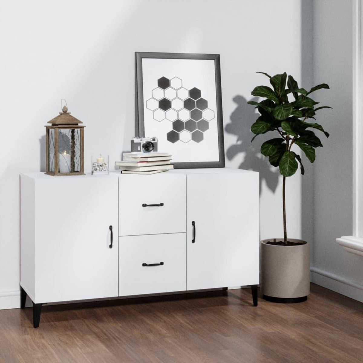 VIDAXL Buffet blanc 100x36x60 cm bois d'ingenierie
