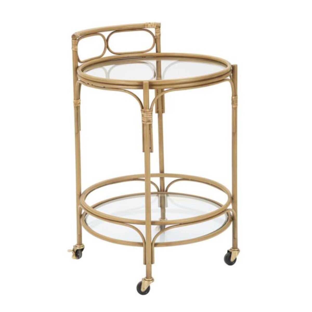 Paris Prix Desserte de Cuisine 2 Niveaux  Panama  74cm Naturel