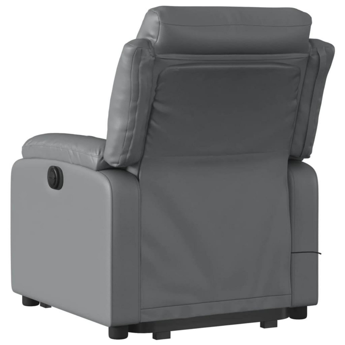 VIDAXL Fauteuil inclinable de massage electrique gris similicuir