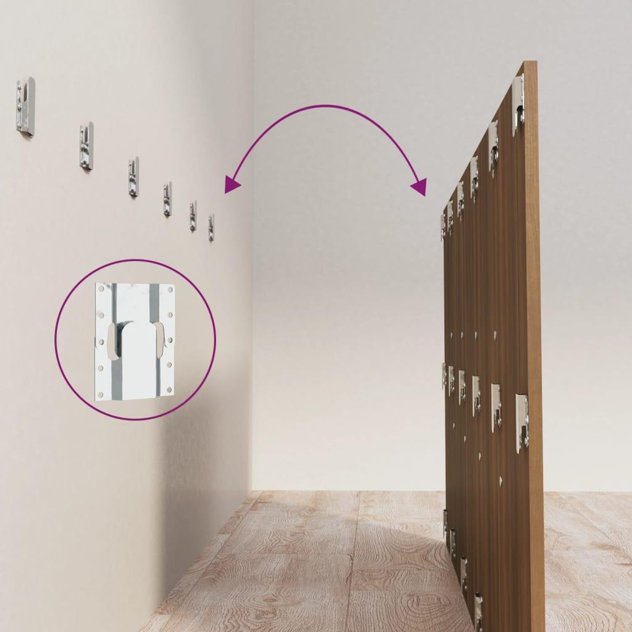 Voir la diapositive 5 : VIDAXL Tete de lit Chene marron 200x1,5x80 cm Bois d'ingenierie
