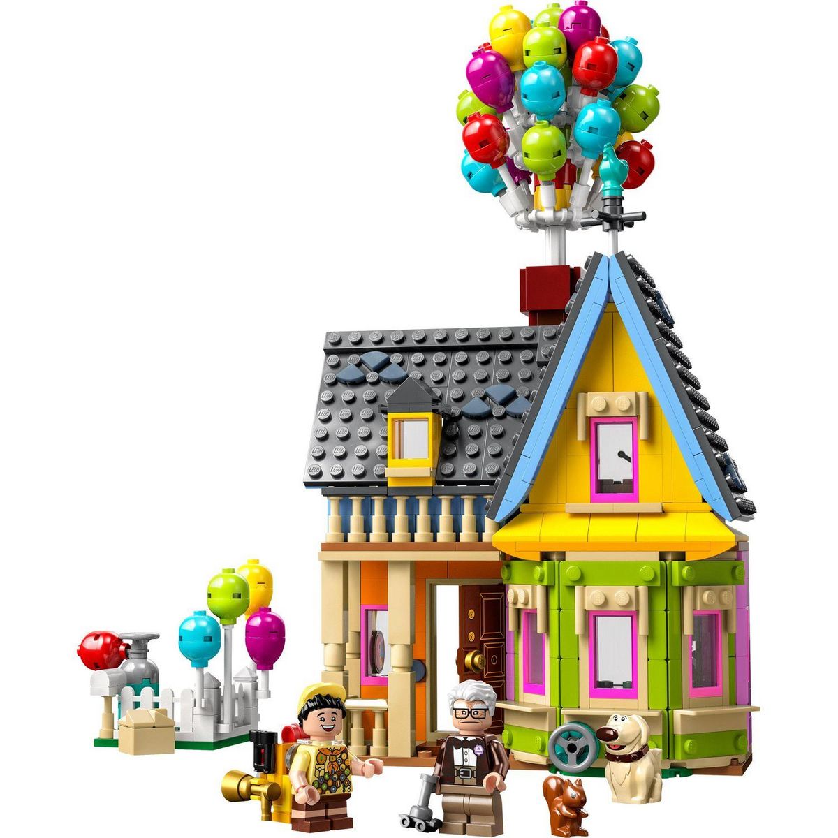 LEGO Disney 43217 -  La Maison de « Là-Haut », Jouet avec Ballons, Figurines Carl, Russell et Doug, Maquette Collection, 100ème Anniversaire Disney, Idée Cadeau Iconique