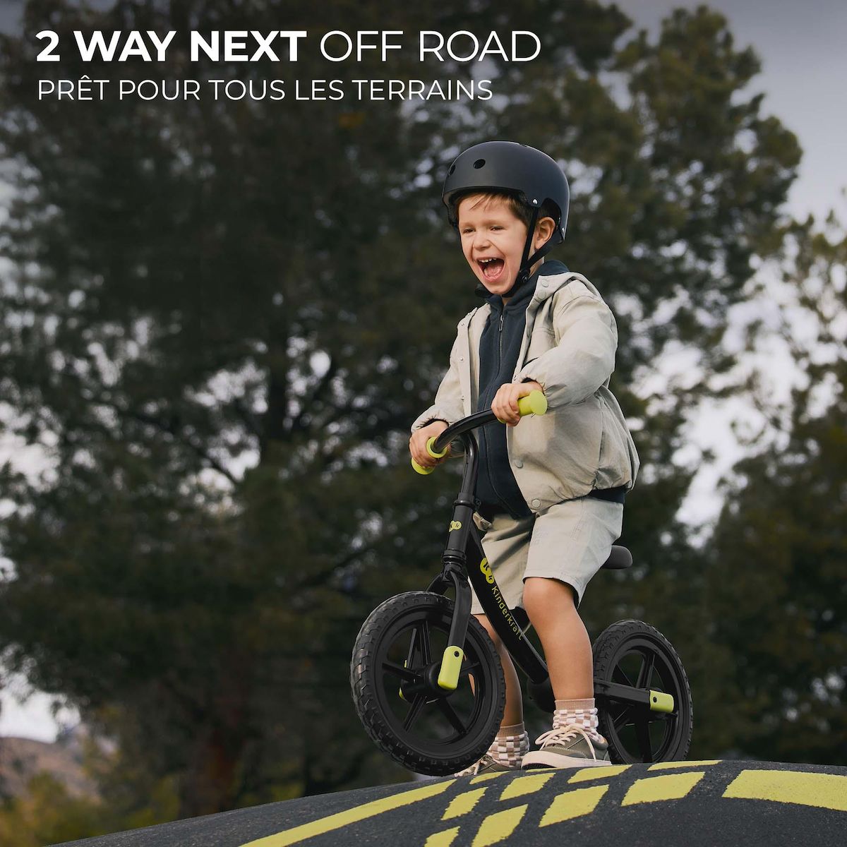 KINDERKRAFT Draisienne enfant grandes roues tout terrain réglable