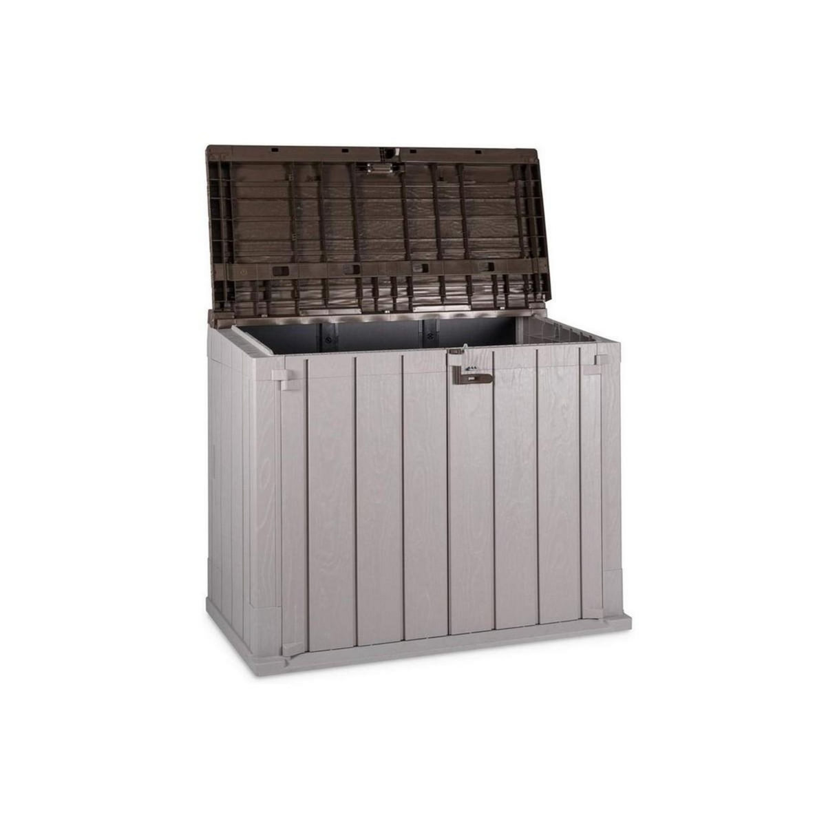 Toomax Coffre de jardin en résine 842 Litres Gris Taupe 129,5 x 74,5 x 111 TOOMAX