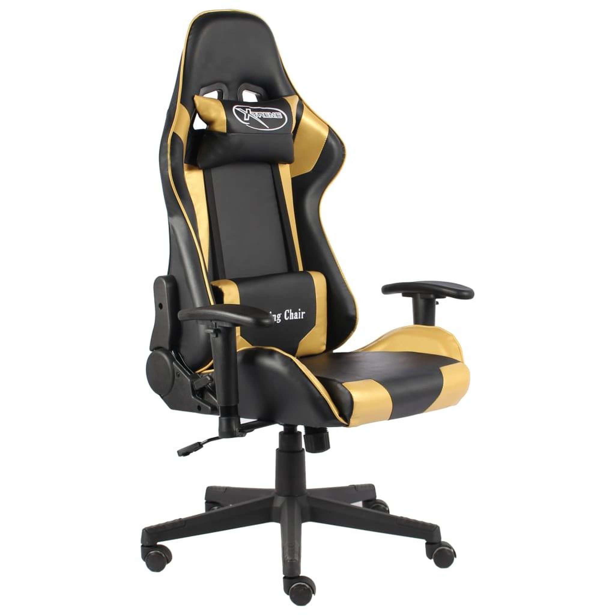 VIDAXL Chaise de jeu pivotante Dore PVC