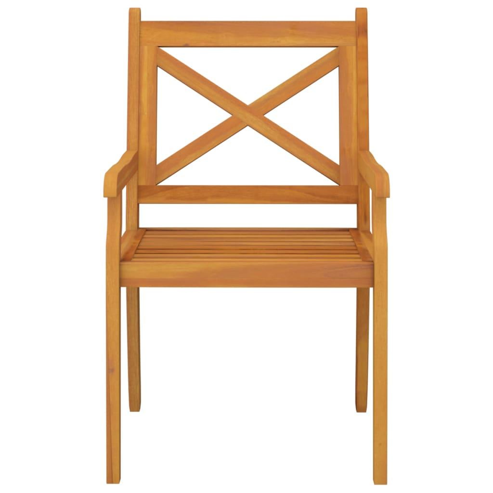 Voir la diapositive 4 : VIDAXL Chaises a manger d'exterieur lot de 4 Bois d'acacia massif