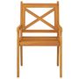 Voir la diapositive 4 : VIDAXL Chaises a manger d'exterieur lot de 4 Bois d'acacia massif