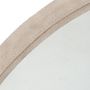 Voir la diapositive 2 : Paris Prix Miroir Mural Design en Cuir  Tortu  40cm Beige