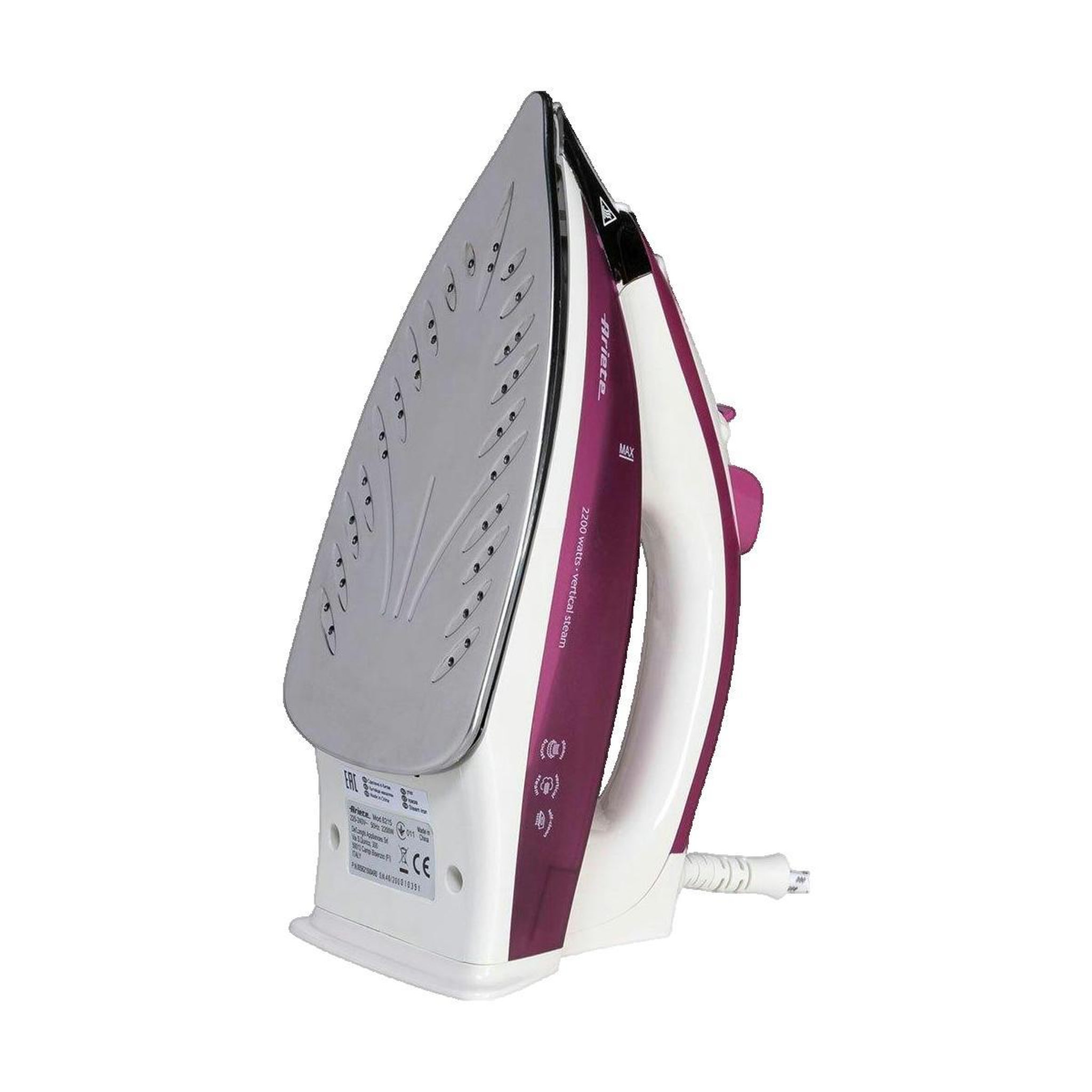 Voir la diapositive 3 : ARIETE Fer à repasser Ariete 6215 puissance 2200W violet et blanc