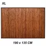  Grand tapis en bambou 190 x 135 cm Brun Acajou antiderapant rectangle