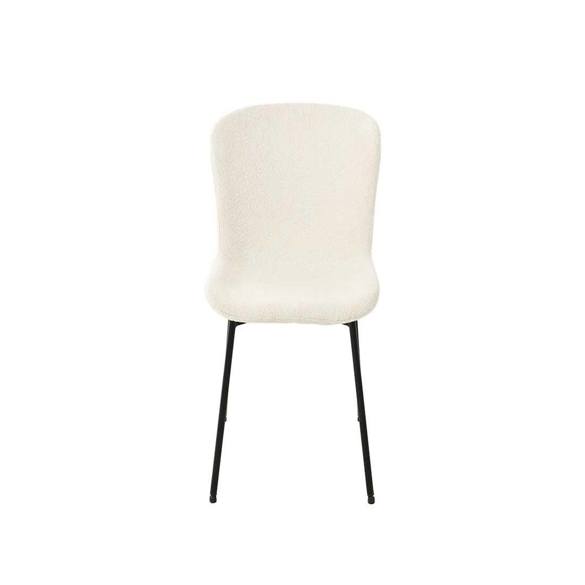 Voir la diapositive 2 : LISA DESIGN Castillo - lot de 4 chaises - beige - en tissu bouclette