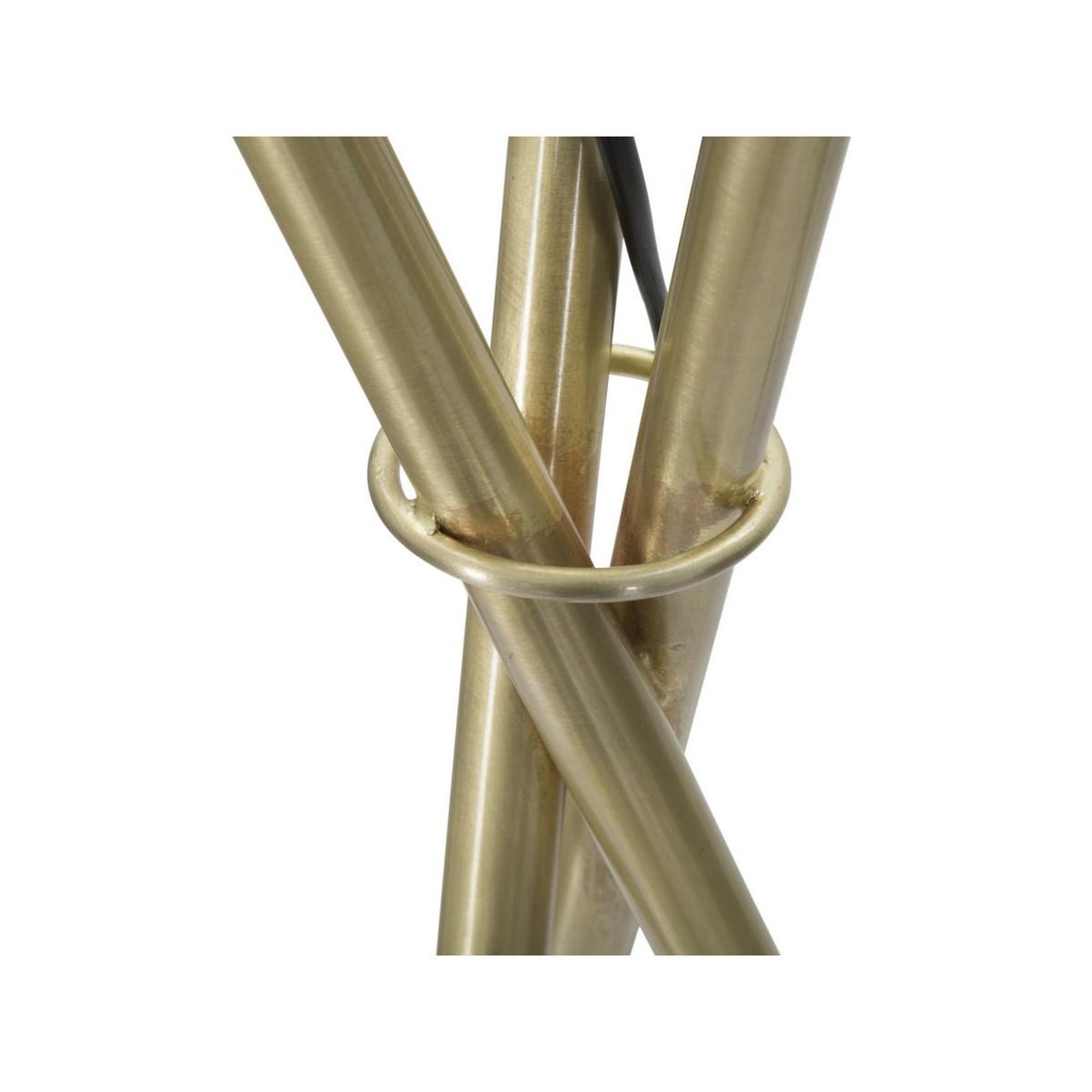 Voir la diapositive 4 : Paris Prix Lampadaire sphère  glamy x  155cm blanc & or