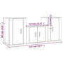 Voir la diapositive 6 : VIDAXL Ensemble de meubles TV 3 pcs Blanc Bois d'ingenierie