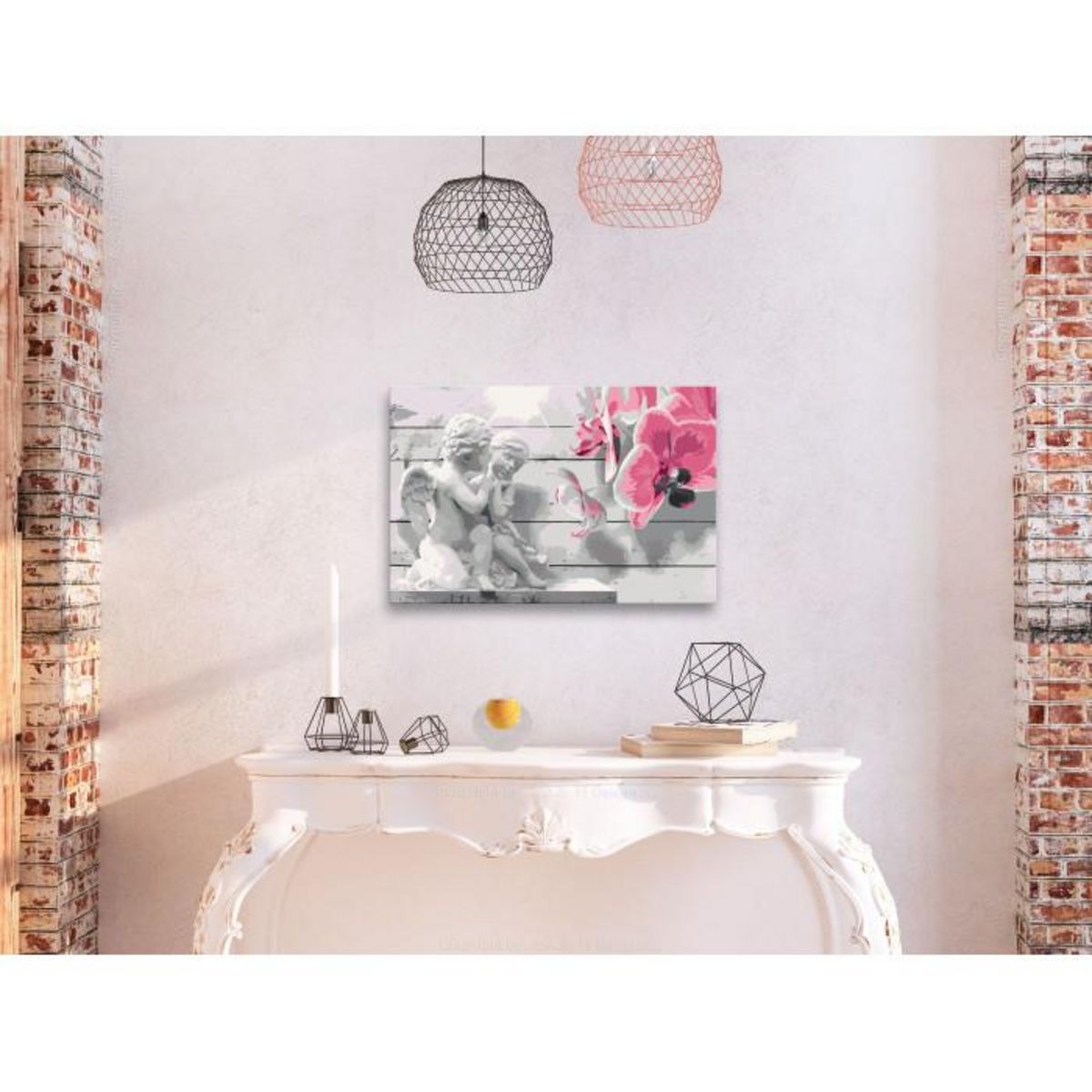 Paris Prix Tableau à Peindre Soi-Même  Anges Orchidée Rose  40x60cm