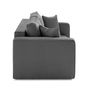 Voir la diapositive 4 : BEST MOBILIER Topaze - canapé droit 2 places en velours côtelé plat