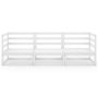 Voir la diapositive 3 : VIDAXL Canape a 3 places de jardin Blanc Bois de pin solide