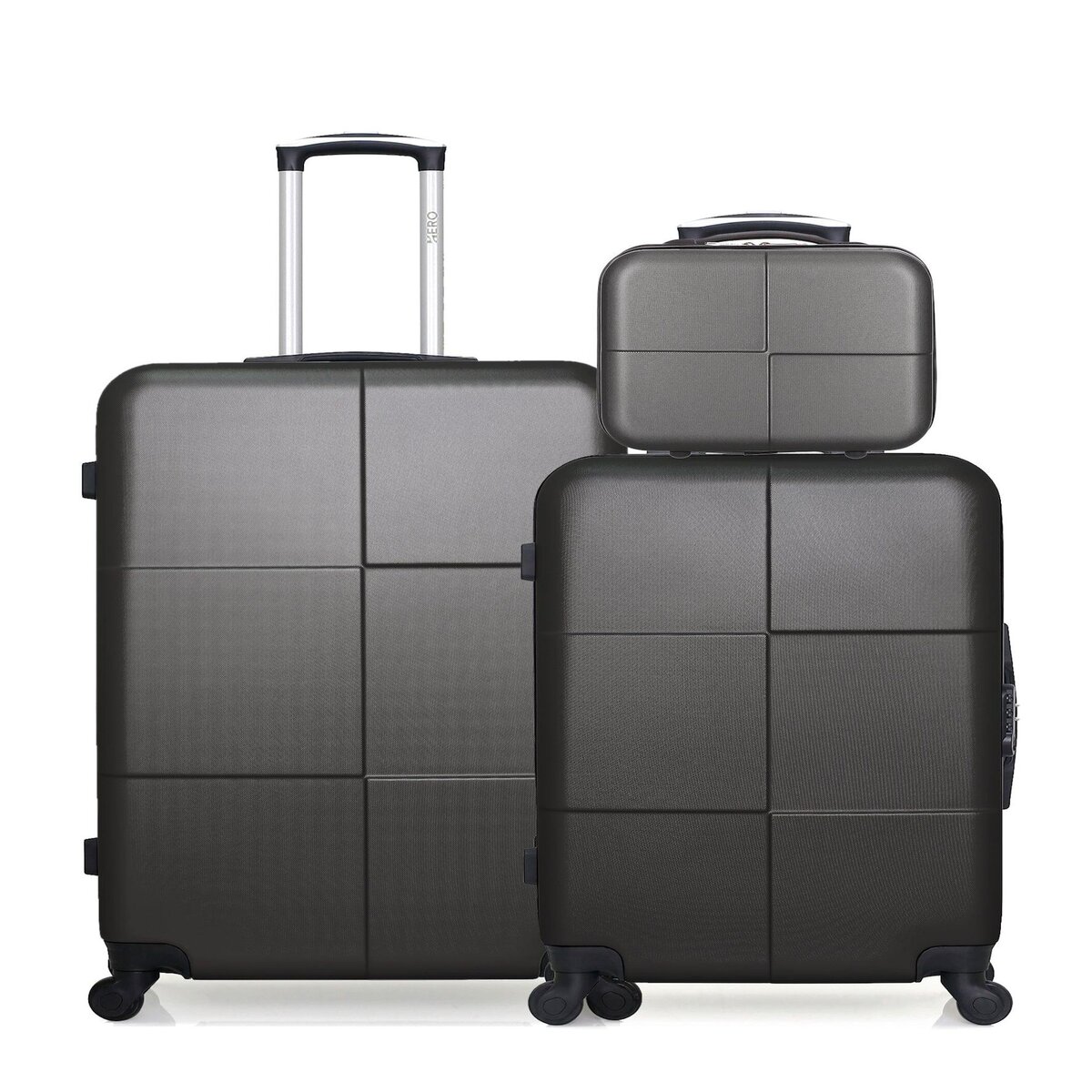 HERO HERO - Lot de 3 - Valise grand format, valise weekend et vanity CORONADO