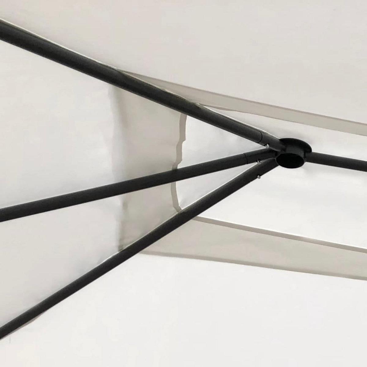 VIDAXL Belvedere avec revetement de poteaux 3x4x2,6 m Creme 160 g/m^2